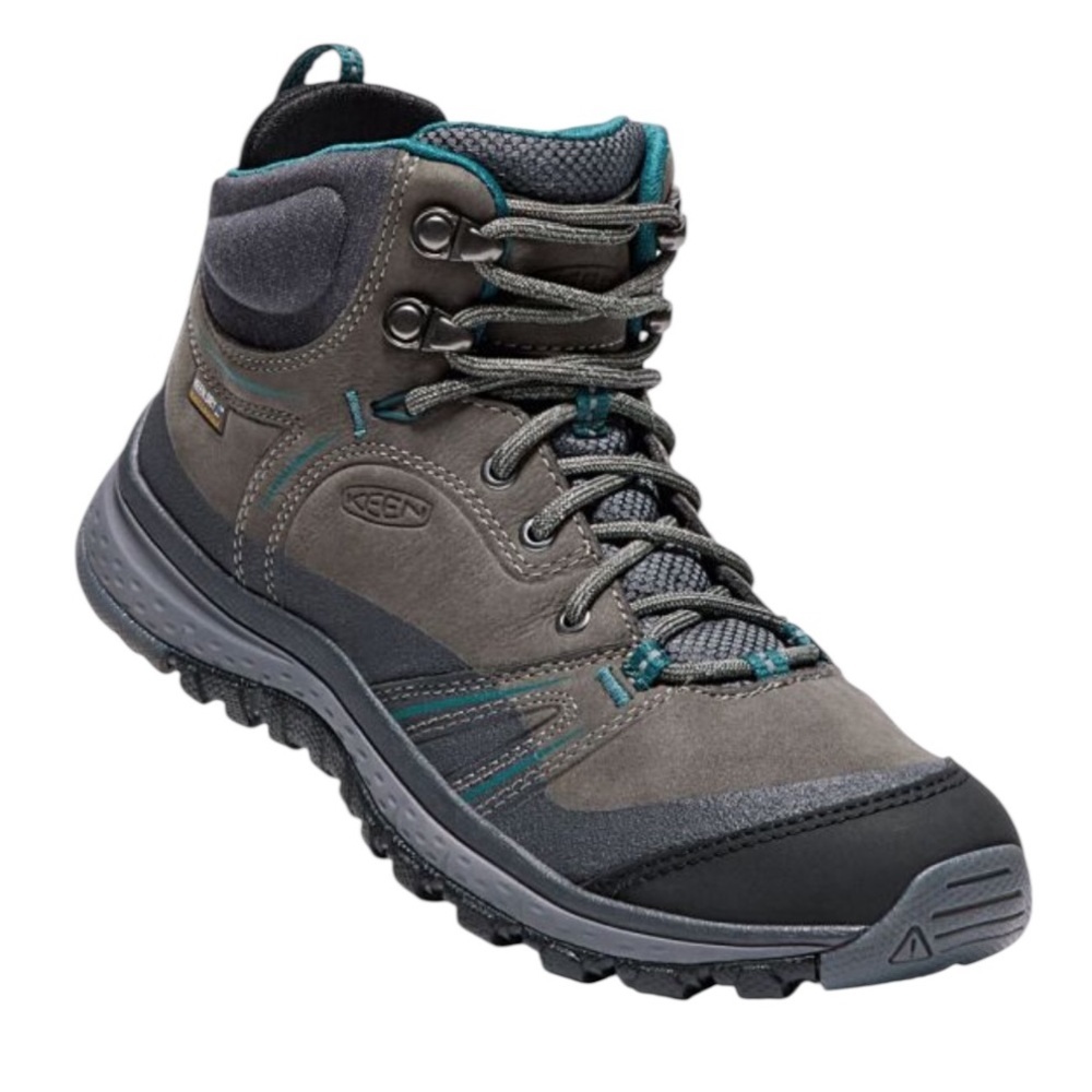 Keen women’s Terradora leather waterproof lace up hiking boots mushroom magnet